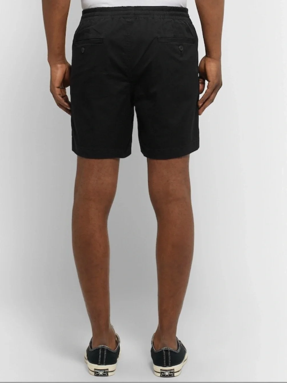 J. Crew Black Garment-Dyed Stretch-Cotton Drawstring Shorts in Medium